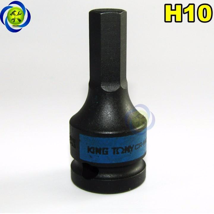 Đầu tuýp đen lục giác 10mm Kingtony 405510 loại 1/2