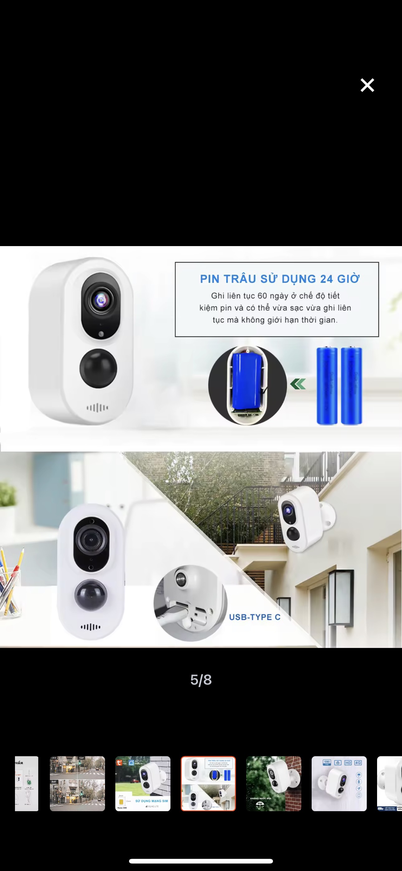 CAMERA GẮN SIM 4G - S15 - 1080P CHỐNG NƯỚC KÈM THẺ 64GB