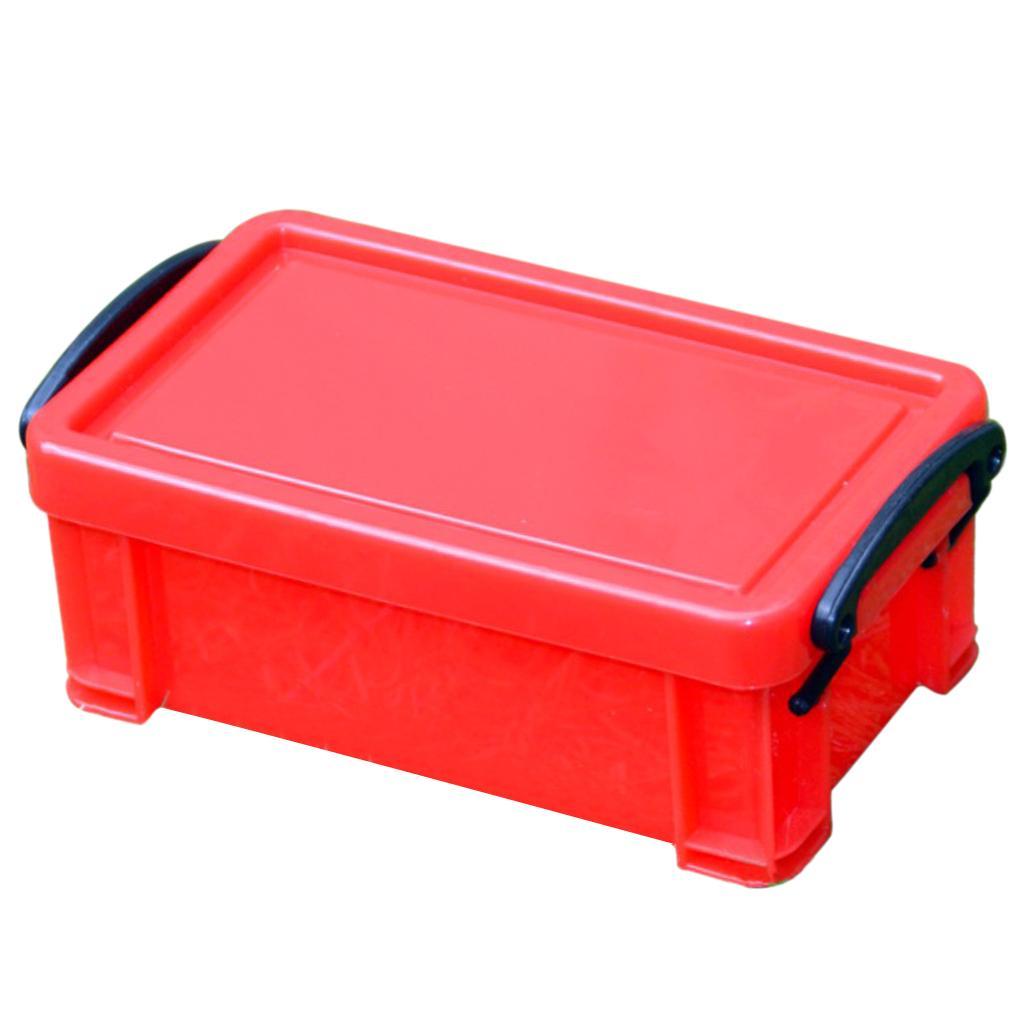 10X Home Furnishing Box 0.5L Latch Box Colorful with Lid Food Sealed Case Red