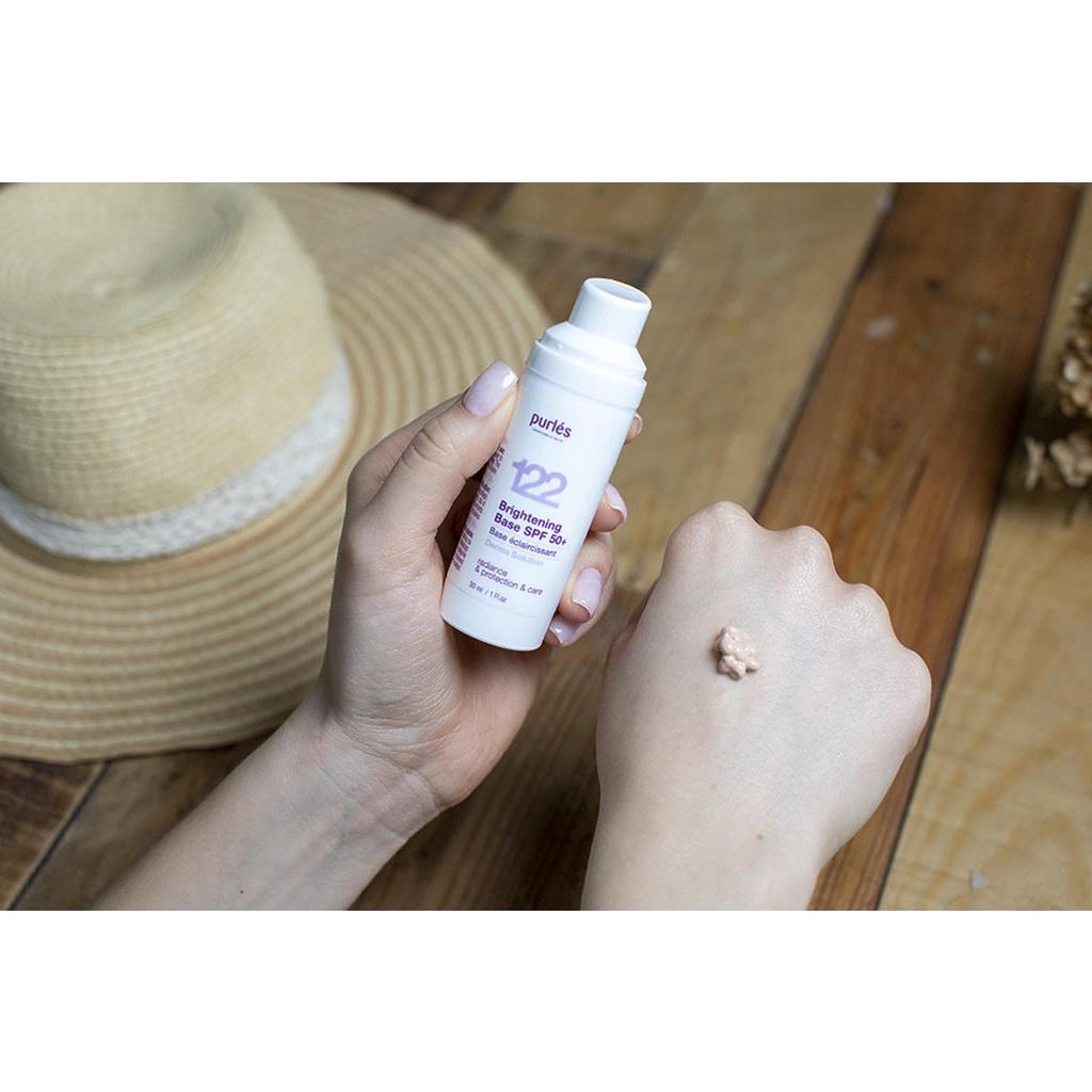 Kem nền chống nắng 122 Brightening Base Purles - Hee's Beauty