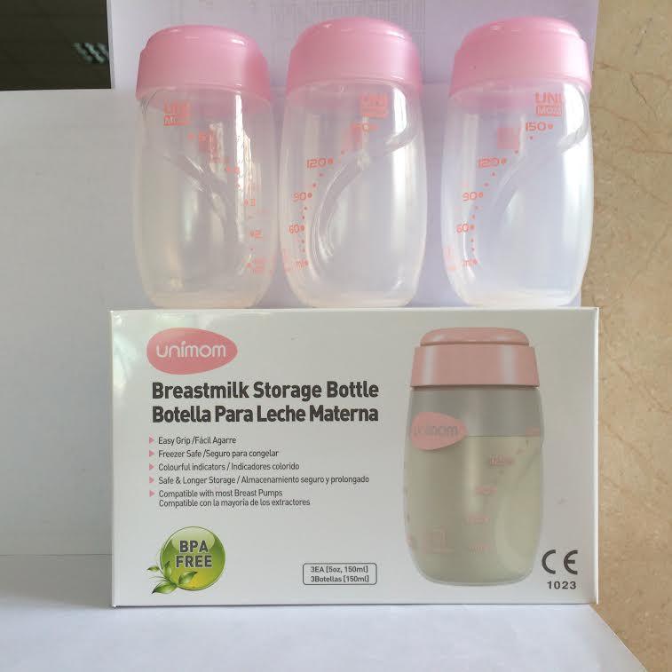 Bộ 3 Bình trữ sữa Unimom 150ml