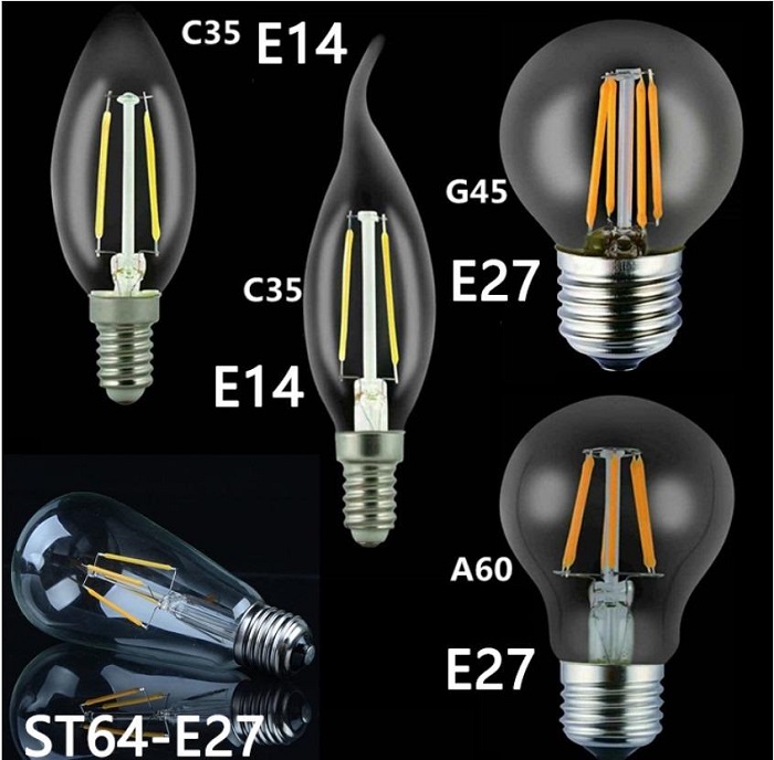 Bộ 5 bóng đèn Led Edison G45 4W đui E27.