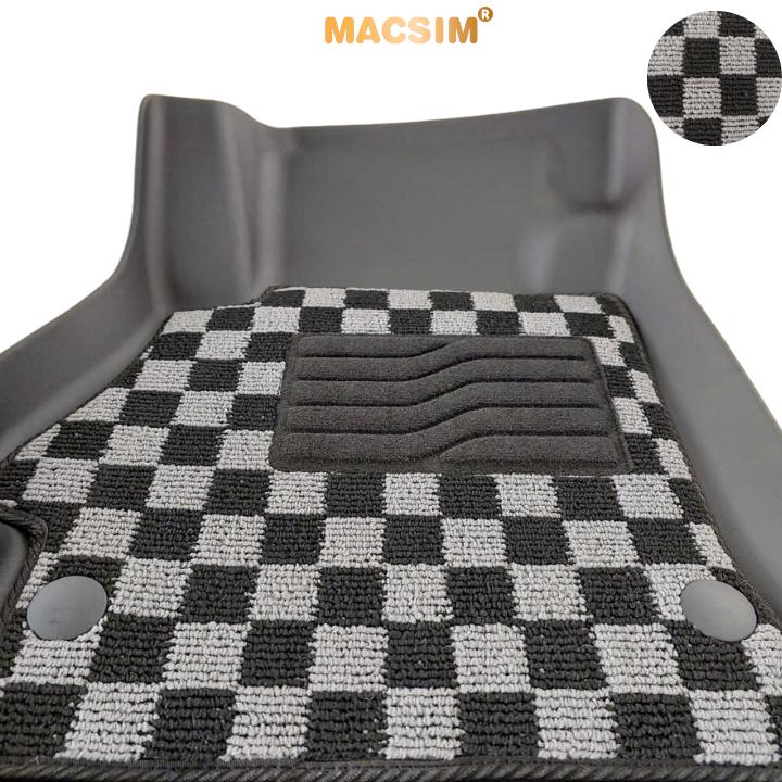 Thảm Lót Sàn 2 Lớp TPE Macsim Nissan Almera 2021+ Chuẩn Form, Bền, Không Mùi ( dệt thô caro 2 lớp sd3 ct)