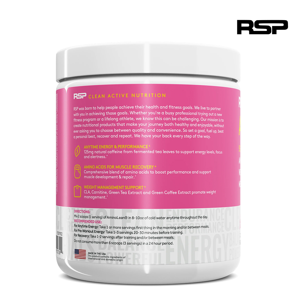 RSP AminoLean  30 Servings Năng lượng Gym Bùng Nổ, Phục Hồi Năng Lượng Chính Hãng BBT