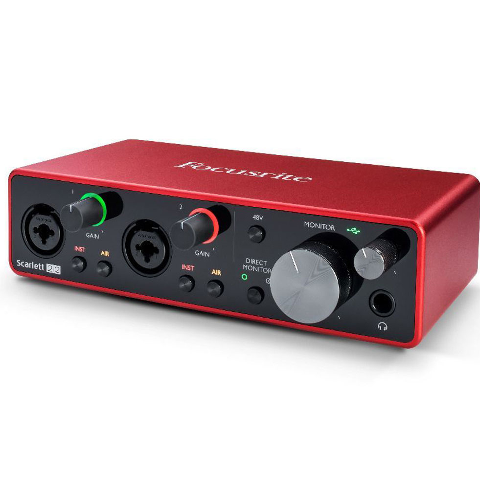 Sound Card thu âm Focusrite Scarlett 2i2 (3rd Gen) sound card thu âm 2 cổng mic thế hệ thứ 3 - Hàng chính hãng