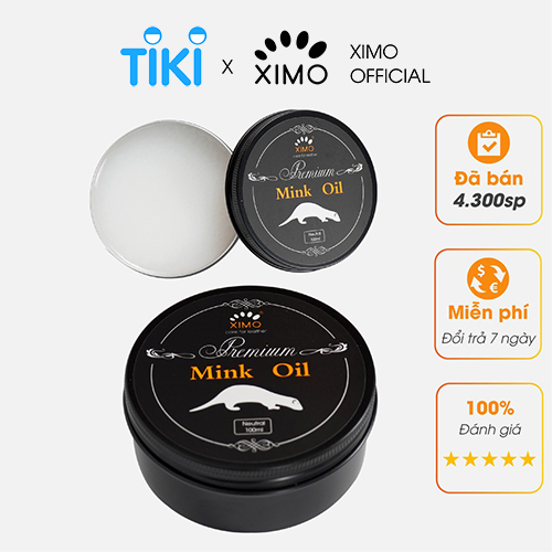 Mink oil mỡ chồn XIMO chuyên bảo dưỡng chăm sóc đồ da, làm mới, phục hồi giày da, túi xách, áo da, ví da, ghế sofa XI01