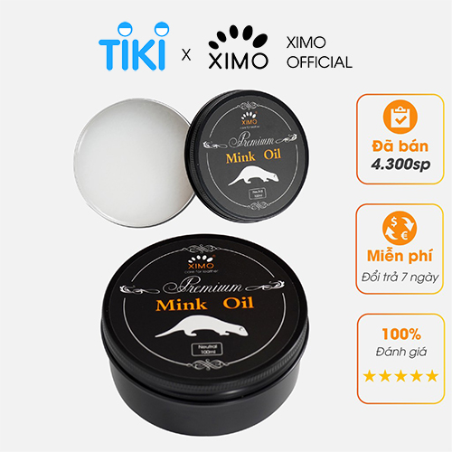 Hình ảnh Mink oil mỡ chồn XIMO chuyên bảo dưỡng chăm sóc đồ da, làm mới, phục hồi giày da, túi xách, áo da, ví da, ghế sofa XI01