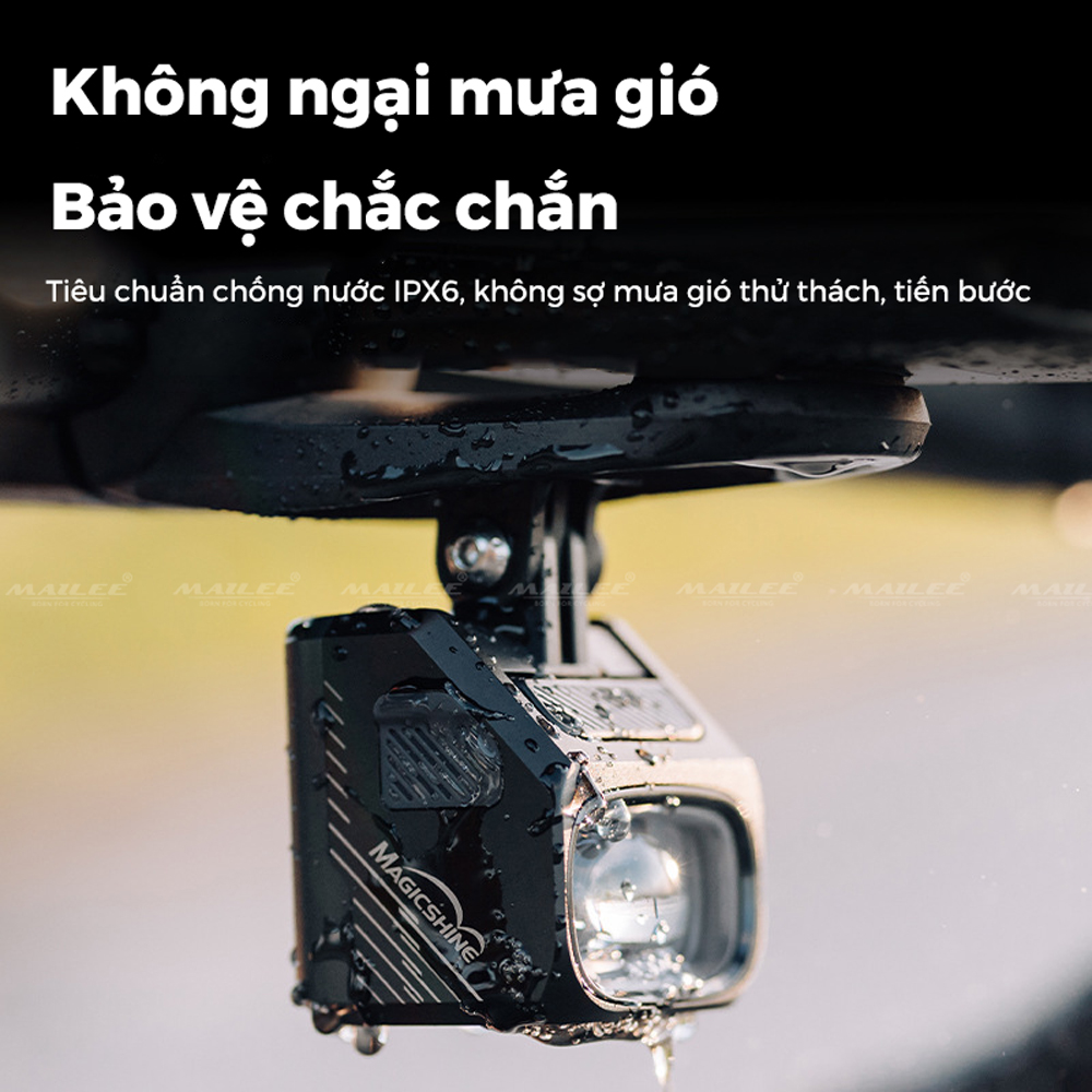 Đèn Xe Đạp Cao Cấp CBL-1000 lumens, dung lượng 1800 mAh Magic Shine , kèm giá đỡ và remote kèm theo (đủ phụ kiện) - Mai Lee