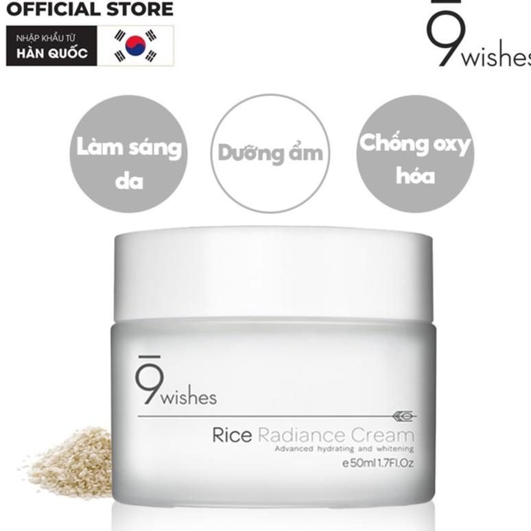 Kem dưỡng gạo sáng da 9 Wishes Rice Radiance Cream Hàn Quốc 50ml