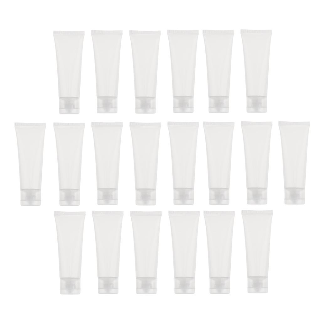 80x Mini 50ml Empty Cosmetic Tubes Flip Cap for Body Lotion Shampoo Makeup