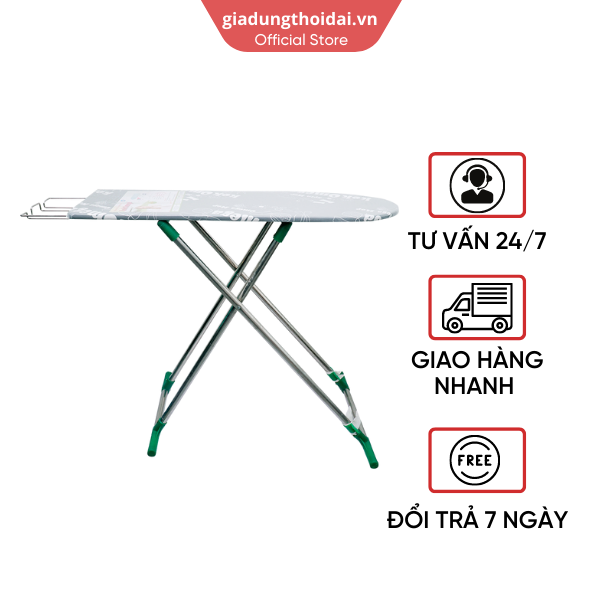 Bàn Để Ủi Cầu Là Quần Áo Kiểu Đứng BU120 35*100CM (Ø25) - Tiện Lợi - Thông Minh - Điều Chỉnh Cao Thấp