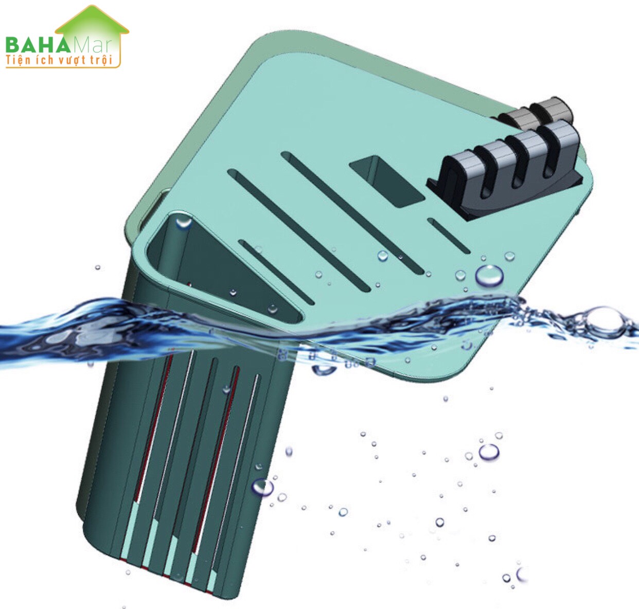 ỐNG CẮM DAO -ĐŨA KHỬ KHUẨN CÓ GẮN BỘ MÀI LƯỠI DAO "BAHAMAR" diệt 99,99% vi khuẩn có hại cho tiêu hóa, sinh hoạt