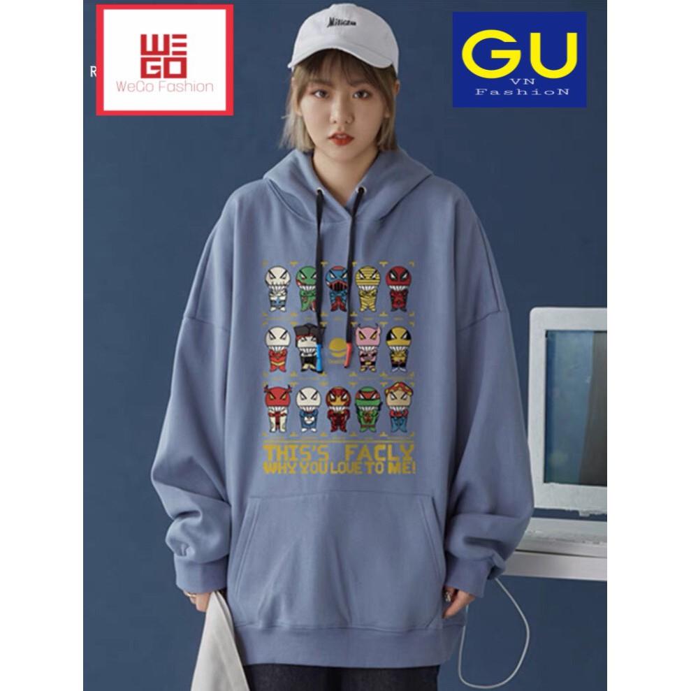 ÁO HOODIE NỈ NỮ IN HÌNH SIÊU ANH HÙNG CỰC DỄ THƯƠNG