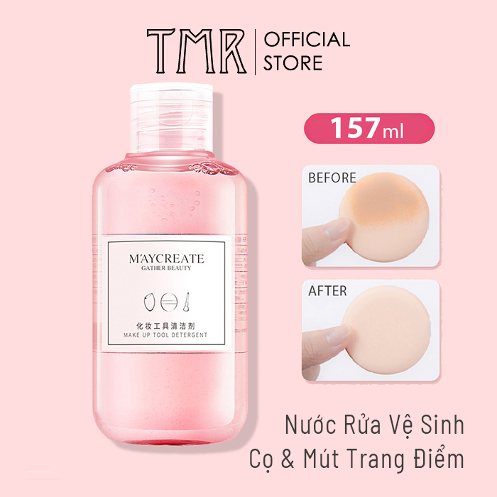 [Set 3] Bộ dụng cụ vệ sinh cọ trang điểm TMR Clean and Dry Combo set giỏ phơi cọ, nước rửa cọ tiện lợi