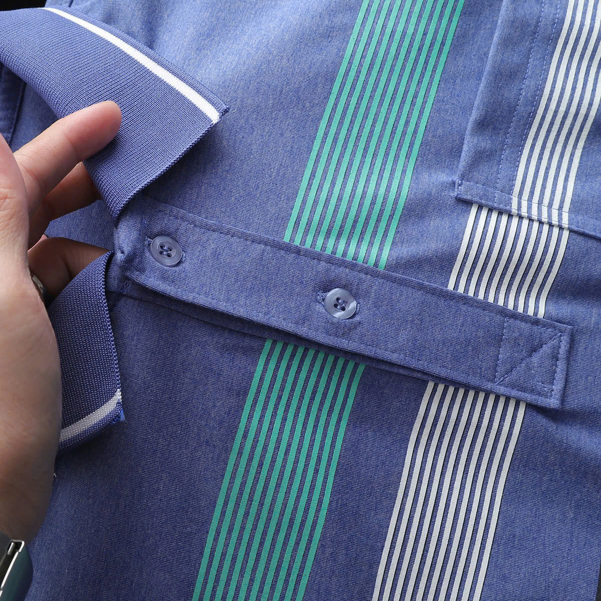 Áo thun polo Pack sọc túi thời trang, cotton muối mịn mát - FORMEN SHOP - FMPS243