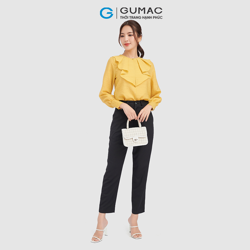 Quần tây nữ GUMAC QC09025 kẻ sọc ống đứng công sở