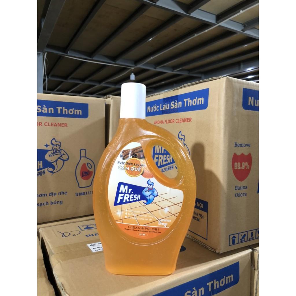 Nước thơm lau sàn Mr.Fresh 1.1L Hương Ccam Quế