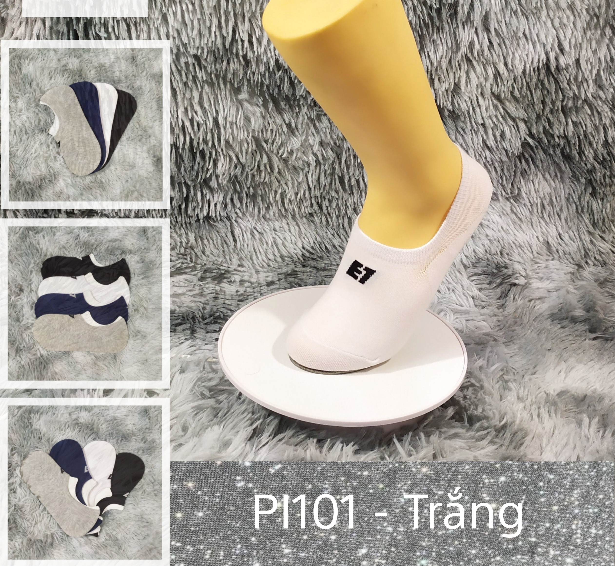 Tất Vớ Lười Nam Nữ UNISEX Air Seven AS-PI101 Trắng, Đen, Xanh đen, Xám