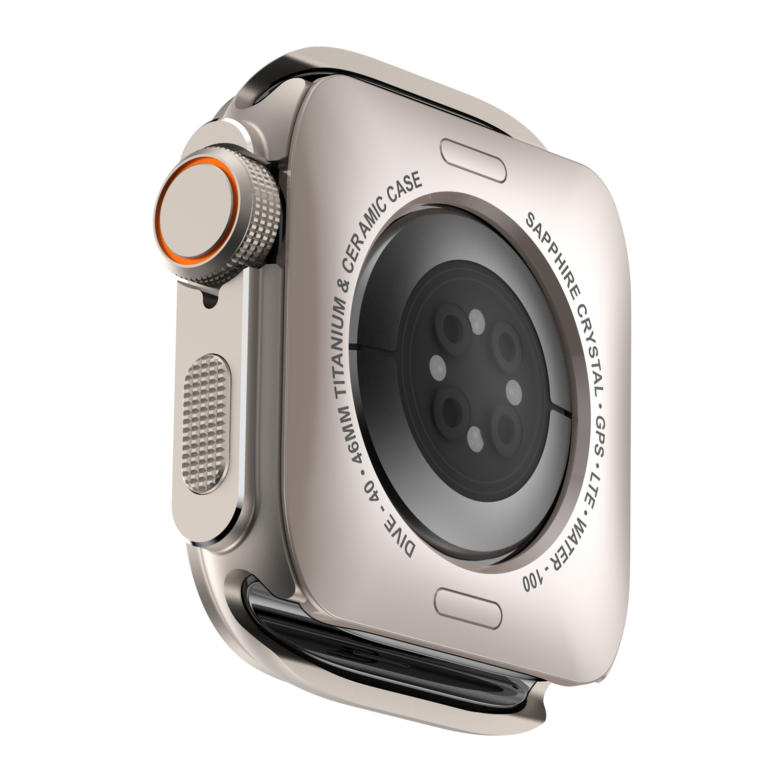 Ốp Case Kim Loại Style AW Ultra cho Apple Watch Series 10 Size 46mm - Hàng Chính Hãng