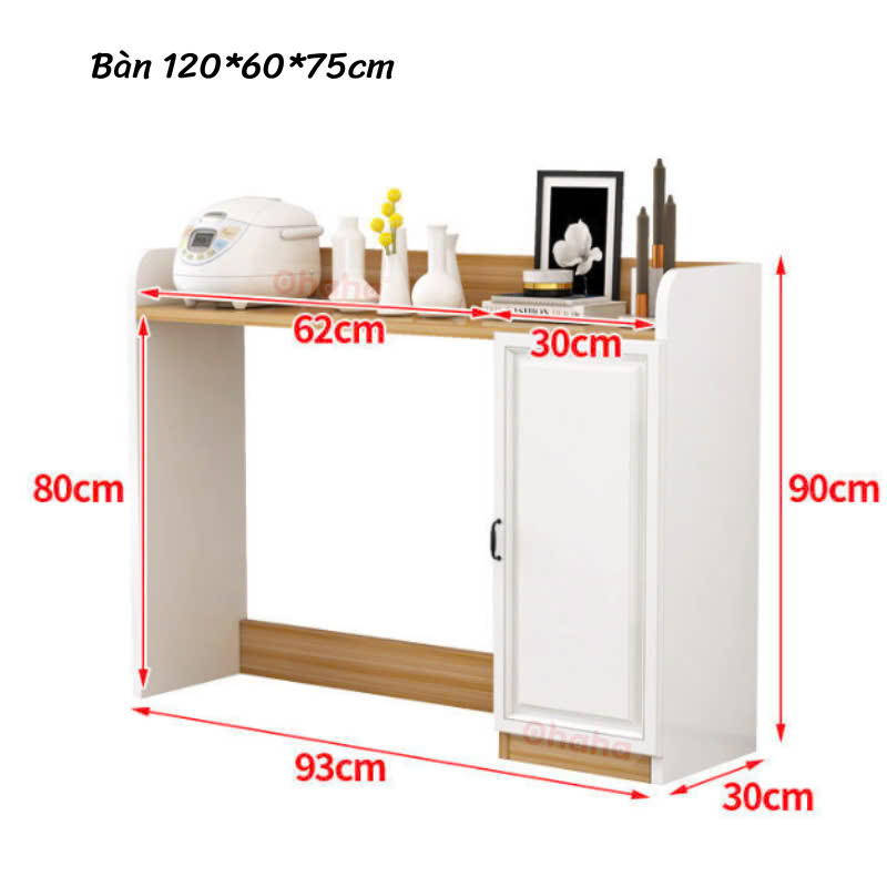 [Miễn phí lắp đặt và vận chuyển tại TP.HCM] Bộ bàn ăn thông minh xếp gọn kèm hệ tủ đồ - BA020