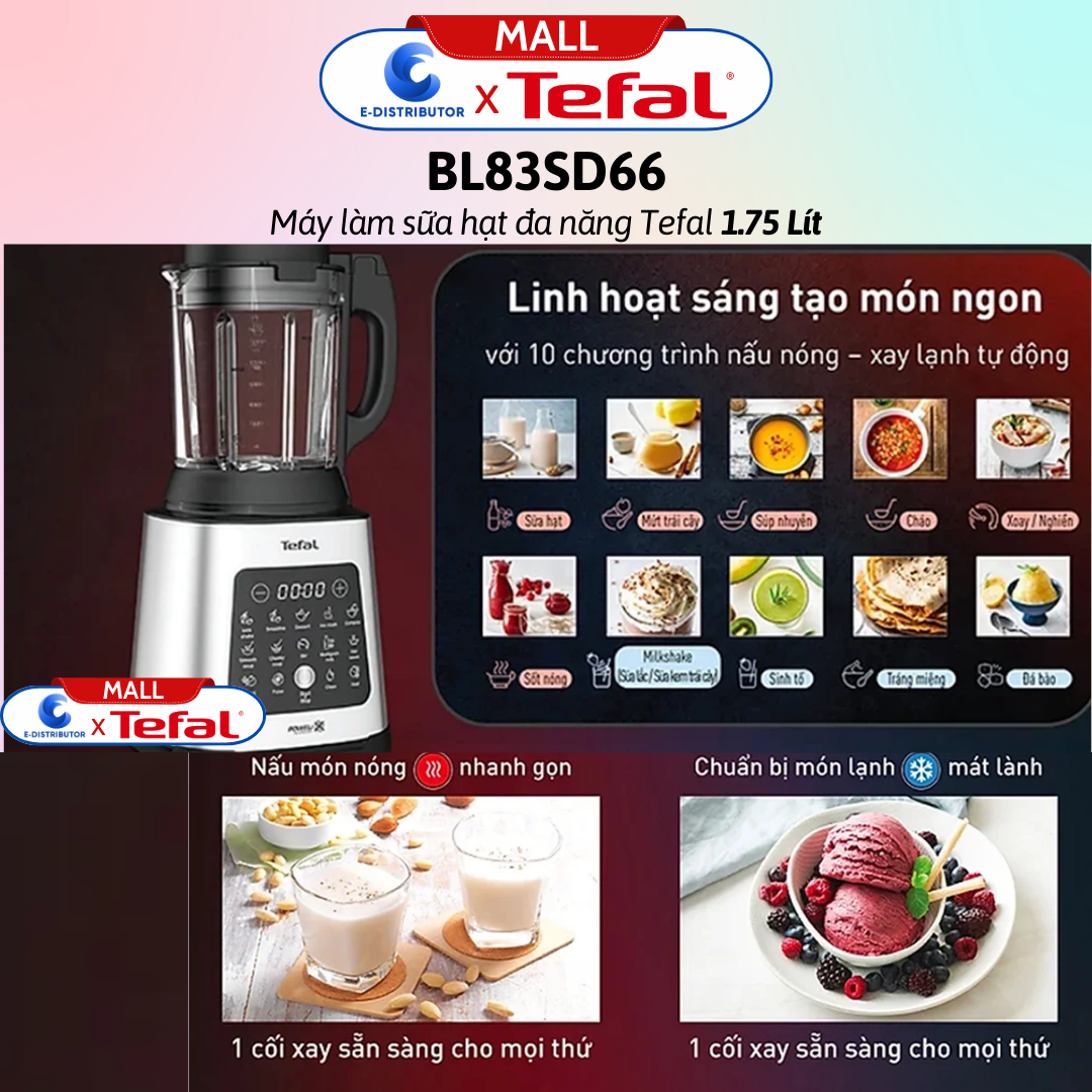 Máy làm sữa hạt đa năng Tefal BL83SD66 - Hàng Chính Hãng - Bảo Hành 12 Tháng