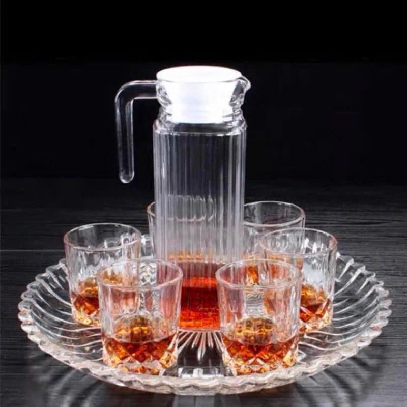 Dĩa Thủy Tinh Sâu Lòng, Đĩa Thuỷ Tinh Cao Cấp Hình Tròn 28.5cm Chưng Trái Cây Vàng Trắng - Hàng Loại 1 Chính Hãng MINIIN