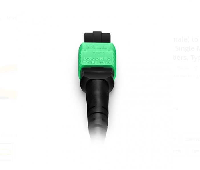 Dây nhảy quang MTP to MTP Female, OS2 Type A, 12 Fibers Elite Trunk Cable sample - Xmethod Network - Hàng chính hãng