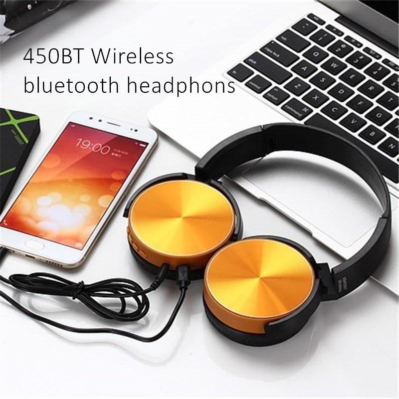 Tai Nghe Bluetooth Không Dây Màn Hình Tai Nghe Jack Cắm 3.5Mm Tai Nghe Có Dây Dành Cho Sony IPhone Samsung iPhone Máy Tính Mũ Bảo Hiểm 450BT