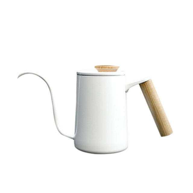 ẤM RÓT NƯỚC CỔ NGỖNG TAY GỖ JIMISI GOOSENECK KETTLE WHITE – 600ML