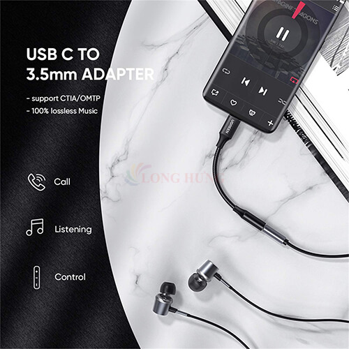 Cổng chuyển đổi Ugreen USB-C to 3.5mm Headset Adapter AV142 - Hàng chính hãng