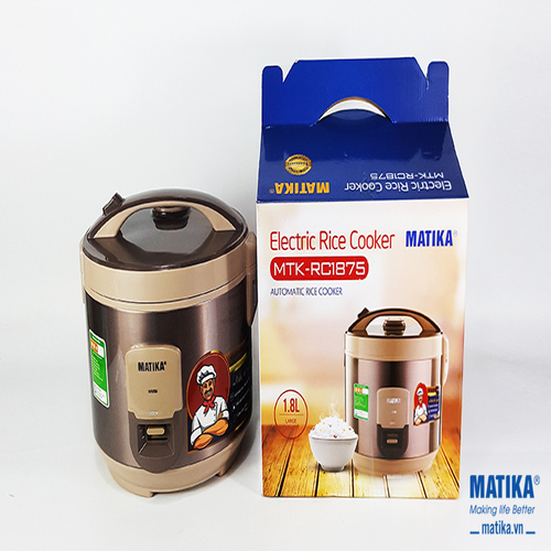 NỒI CƠM ĐIỆN MATIKA MTK-RC1875 DUNG TÍCH 1,8L - HÀNG CHÍNH HÃNG