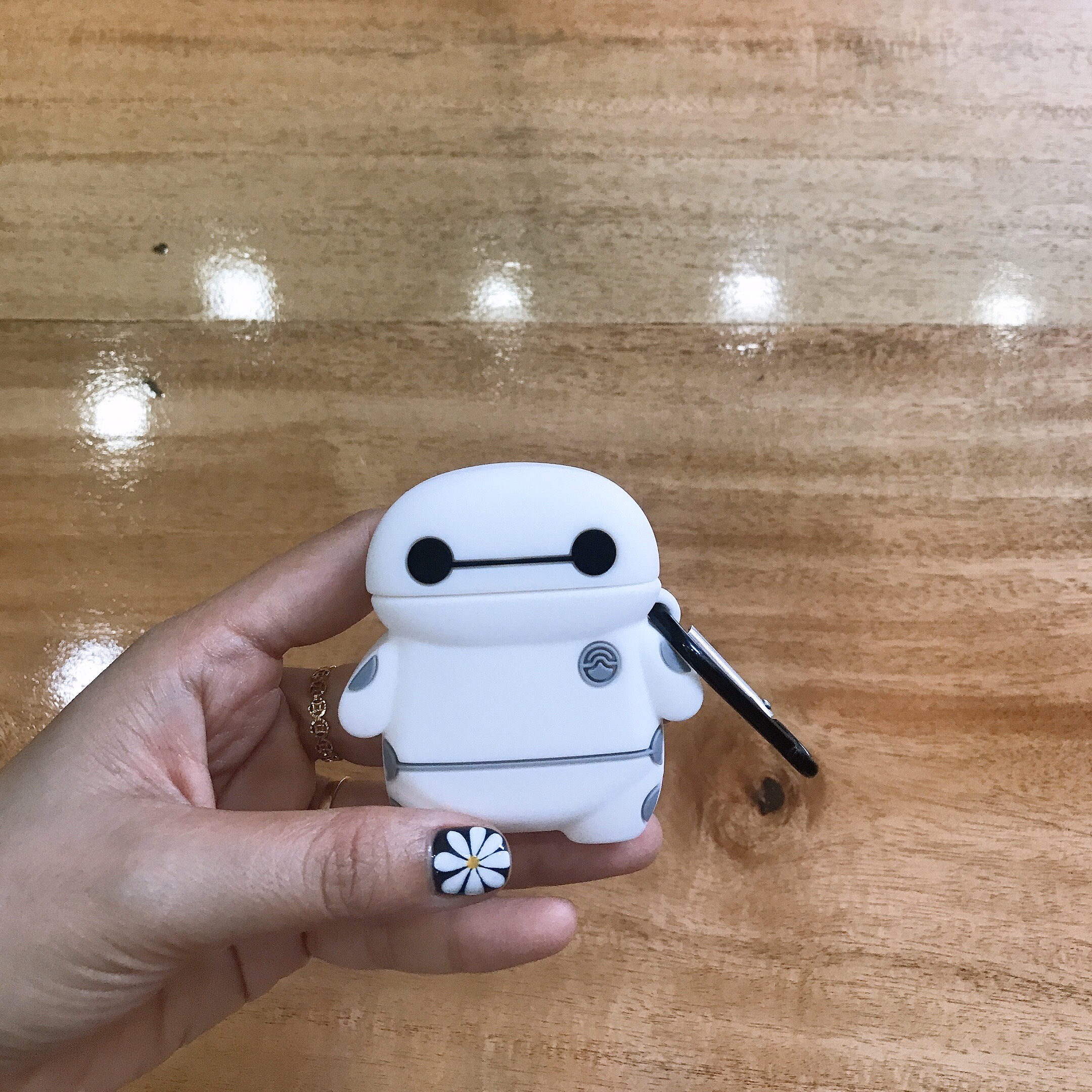 Bao Case Silicon Cho Tai Nghe Apple AirPods 1 / AirPods 2 -  Hình Big Hero Trắng