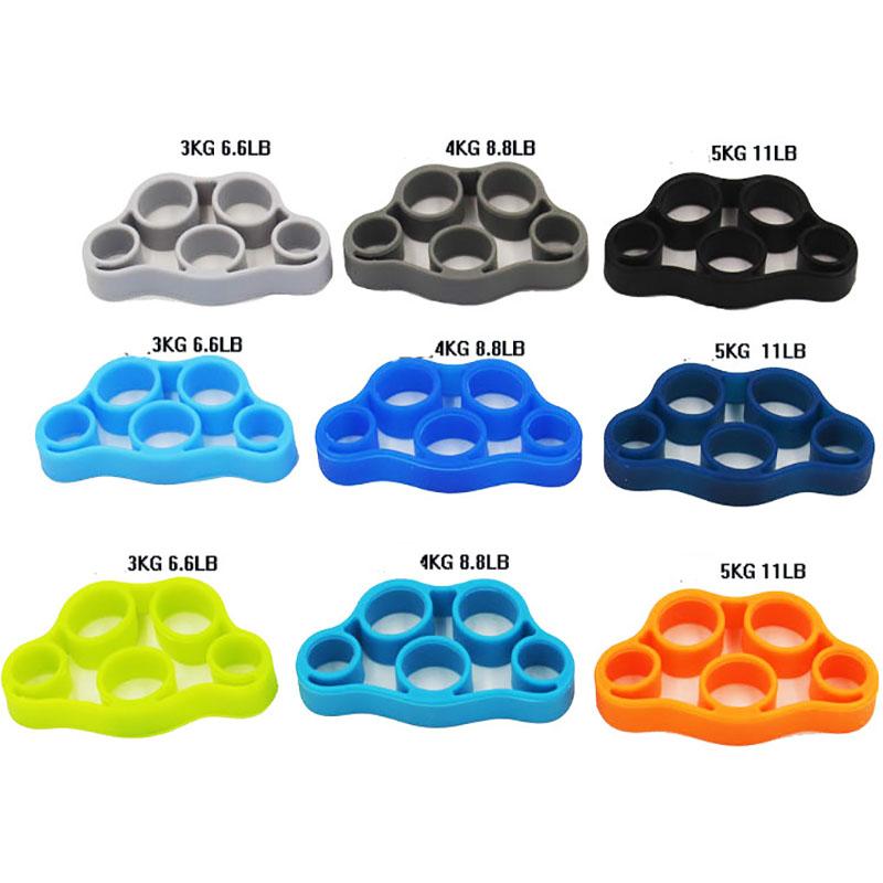 Tay Kẹp Silicone Ngón Tay Giãn Nở Bài Tập Tay Cầm Cổ Tay Huấn Luyện Sức Mạnh Ngón Tay Tập Dây Đàn Hồi Tập Thể Dục Color: Light Grey