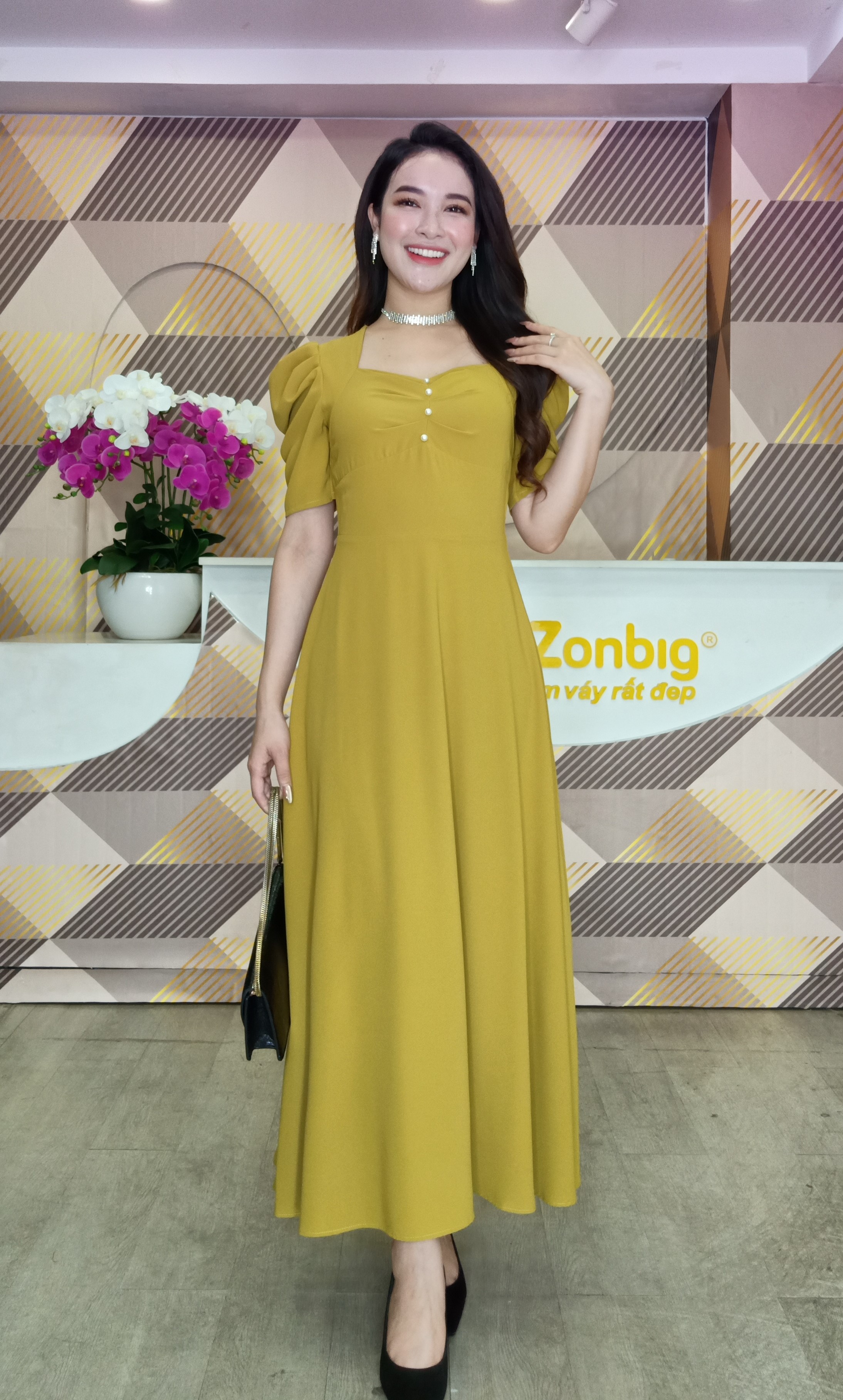 Đầm xoè - Y1186 -Thương hiệu Zonbig
