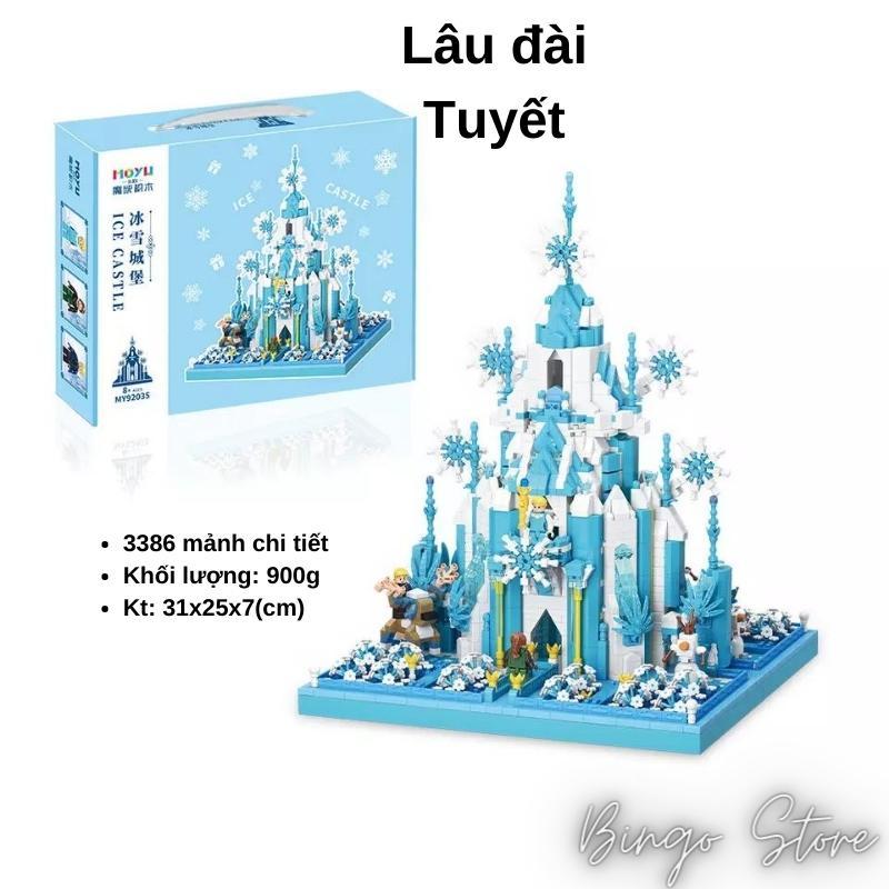 MÔ HÌNH LẮP RÁP LÂU ĐÀI TUYẾT 3386 CHI TIẾT