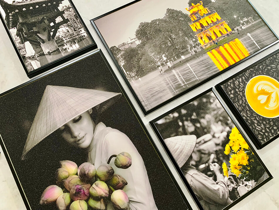 Tranh canvas -Tranh treo tường phòng khách- tranh treo tường phòng làm việc -tranh treo tường phòng họp - tranh treo tường khách sạn - bộ 6 tranh treo tường Hà Nội -Tặng kèm đinh 3 chân