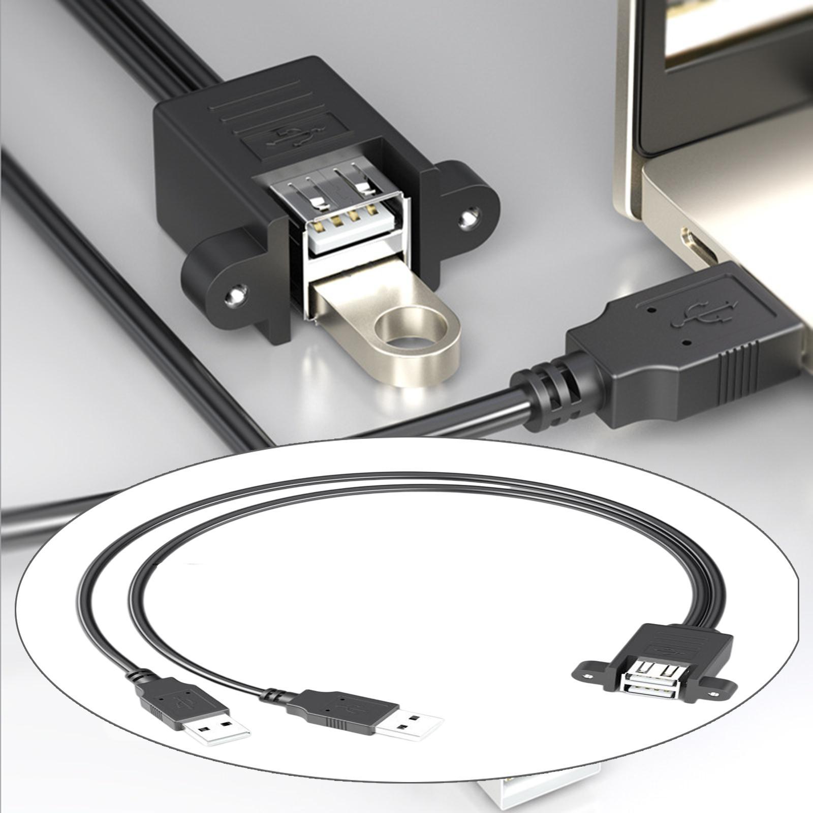 USB 2.0 Extension Cable Double Cable USB Splitter for Hard  Disk 0.3m