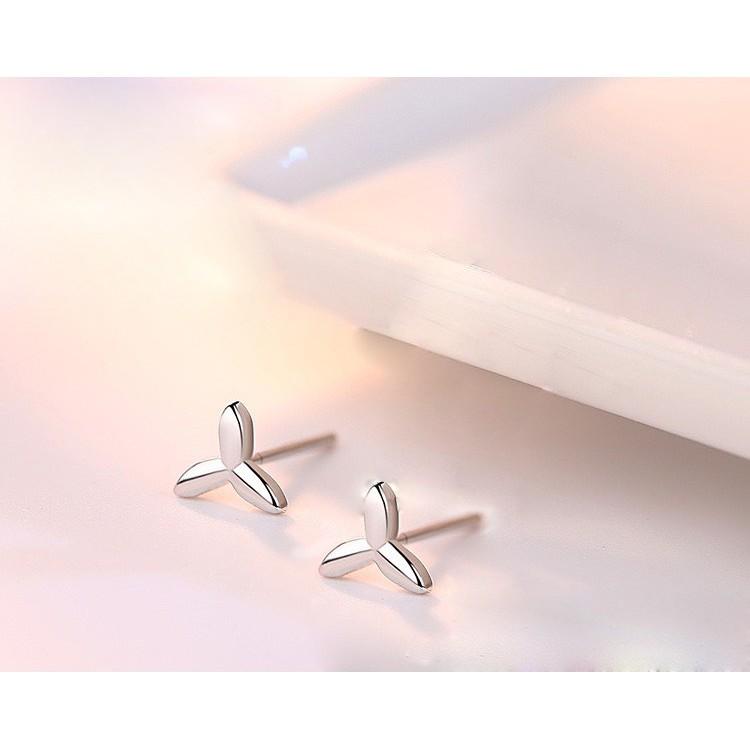 Bông tai bạc Ý 925 Huệ Ngân - Cỏ ba lá may mắn RYE141080