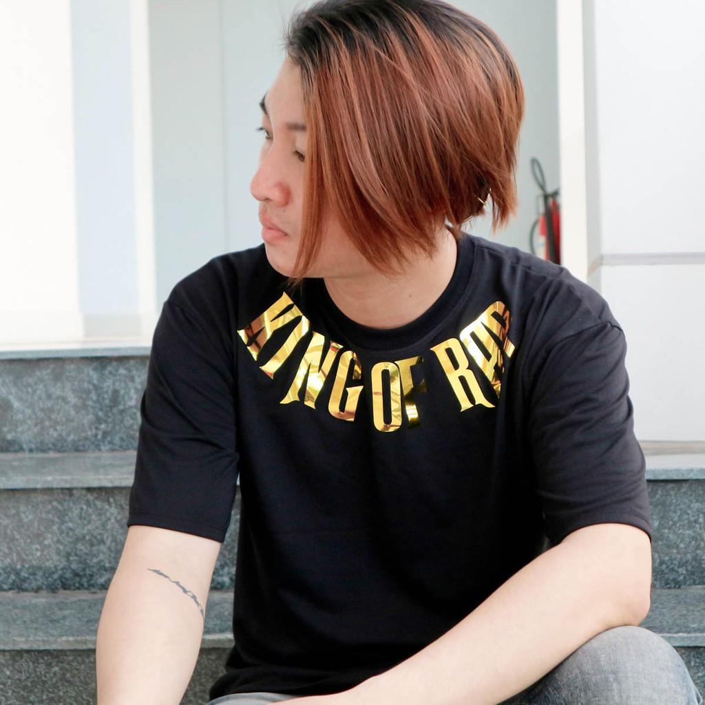 Áo thun Tay Lỡ Nam Nữ nhũ vàng Kingofrap