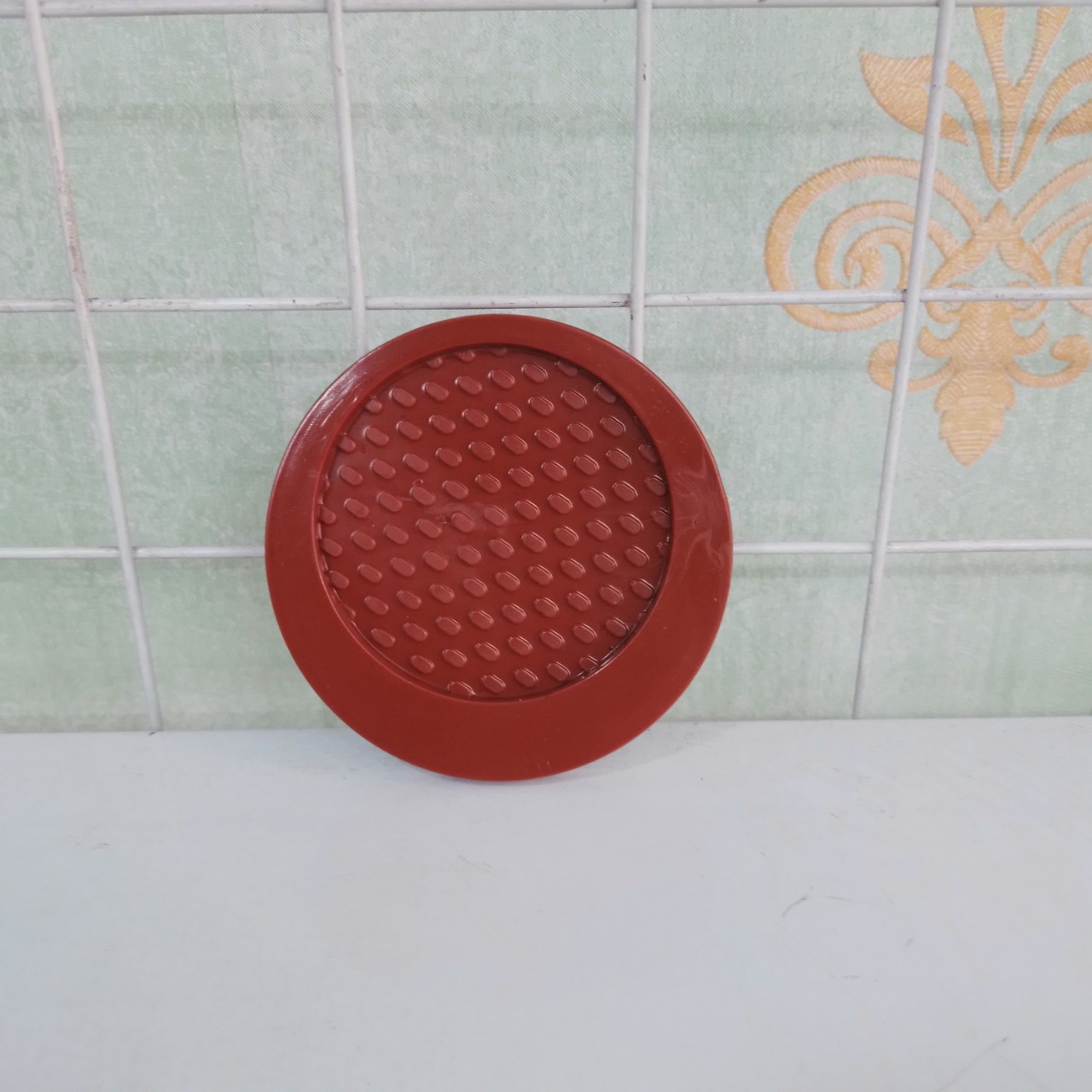 Bộ 10 đế lót ly cao su màu nâu