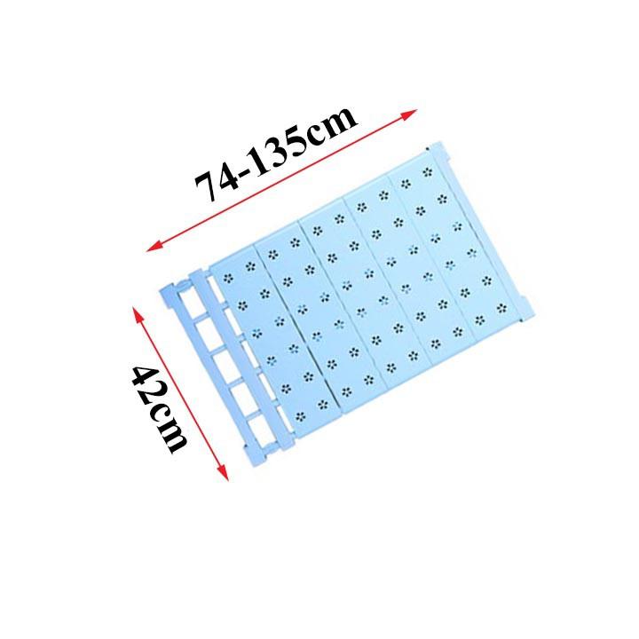 Kệ Chia Ngăn Tủ Quần Áo Thông Minh, Không Cần Khoan, không cần bắt vít 74-135cm