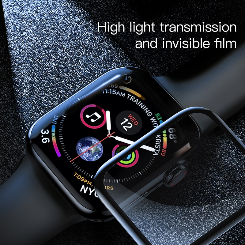 Miếng dán kính cường lực Full 3D BASEUS cho Apple Watch 42mm - Hàng Chính Hãng