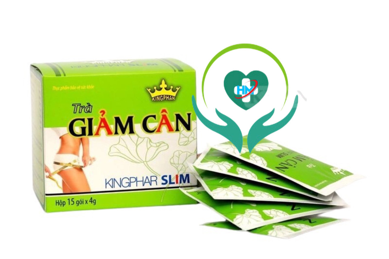 Trà  Hỗ trợ Giảm kg - Kingphar Slim, hộp 15 gói x4g, giúp kiểm soát cân nặng