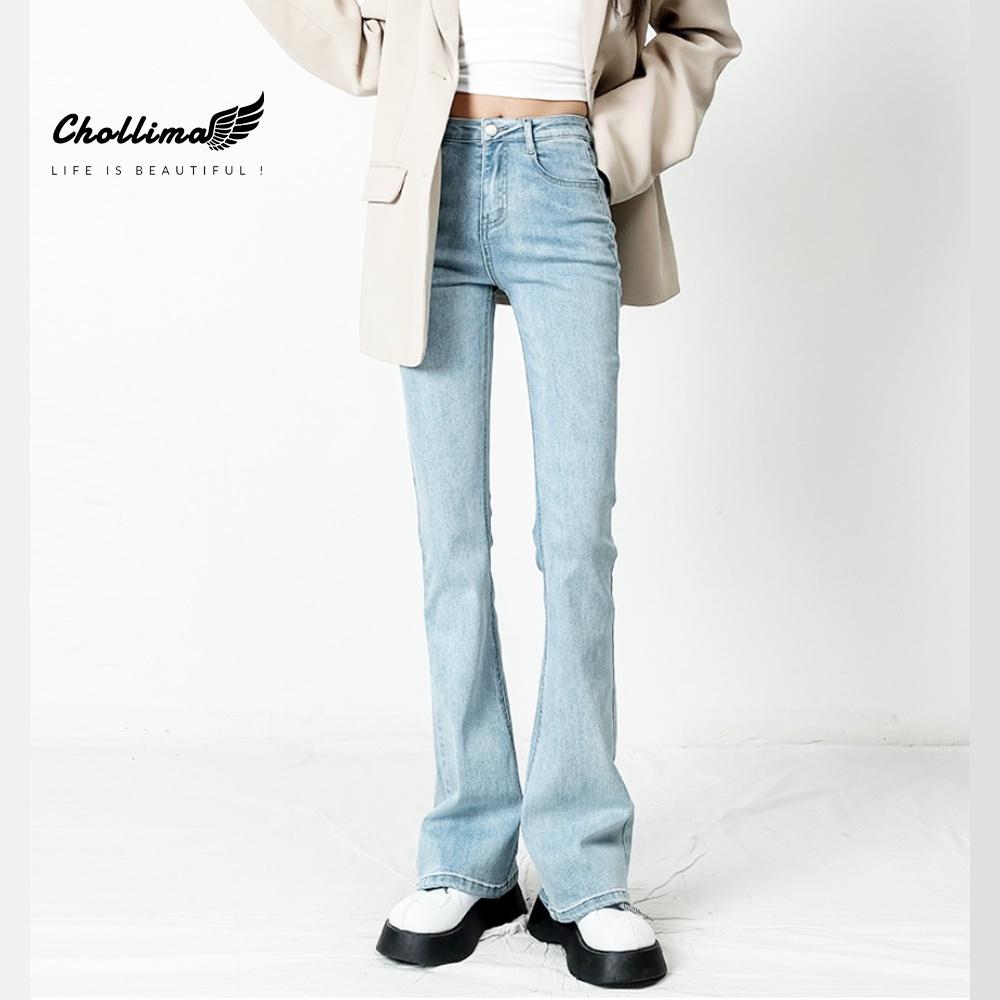 Quần jeans nữ ống loe co giãn Chollima QD046 trẻ trung năng động ulzzang phong cách hàn quốc