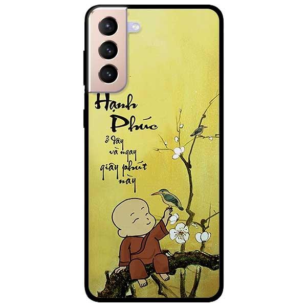 Ốp lưng dành cho Samsung Galaxy S21 - S21 Plus - S21 Ultra - mẫu Hạnh Phúc Chú Tiểu Hoa Trắng