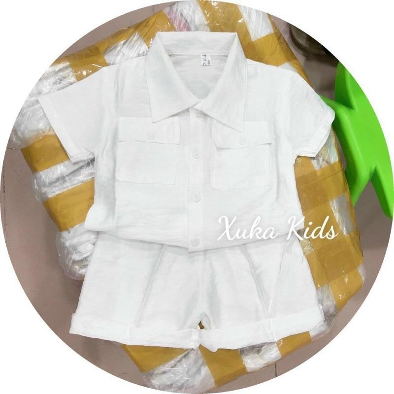 Bộ đũi trắng nam đi biển