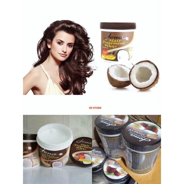 Hũ Kem Ủ Tóc Jena Hair Treatment Wax Nâu Dừa Già, Dùng Hấp Dầu, Dầu Xả, Thái Lan 500g