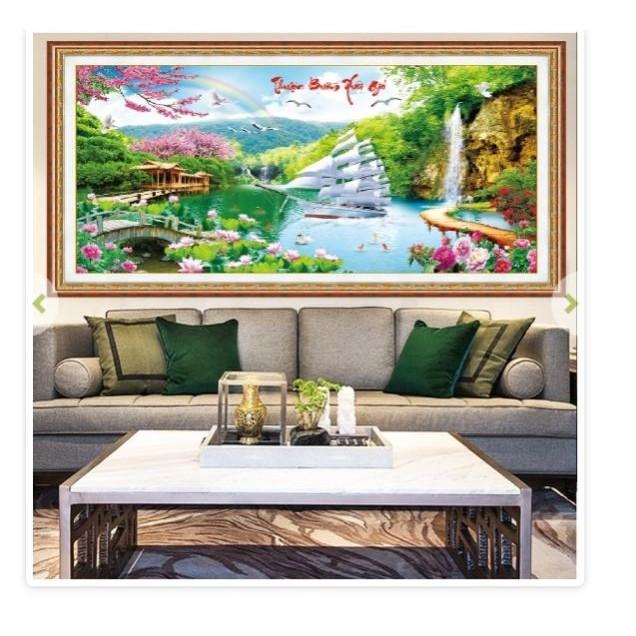 Tranh thêu thuận buồm xuôi gió LV3356 - kích thước: 120 * 60cm.