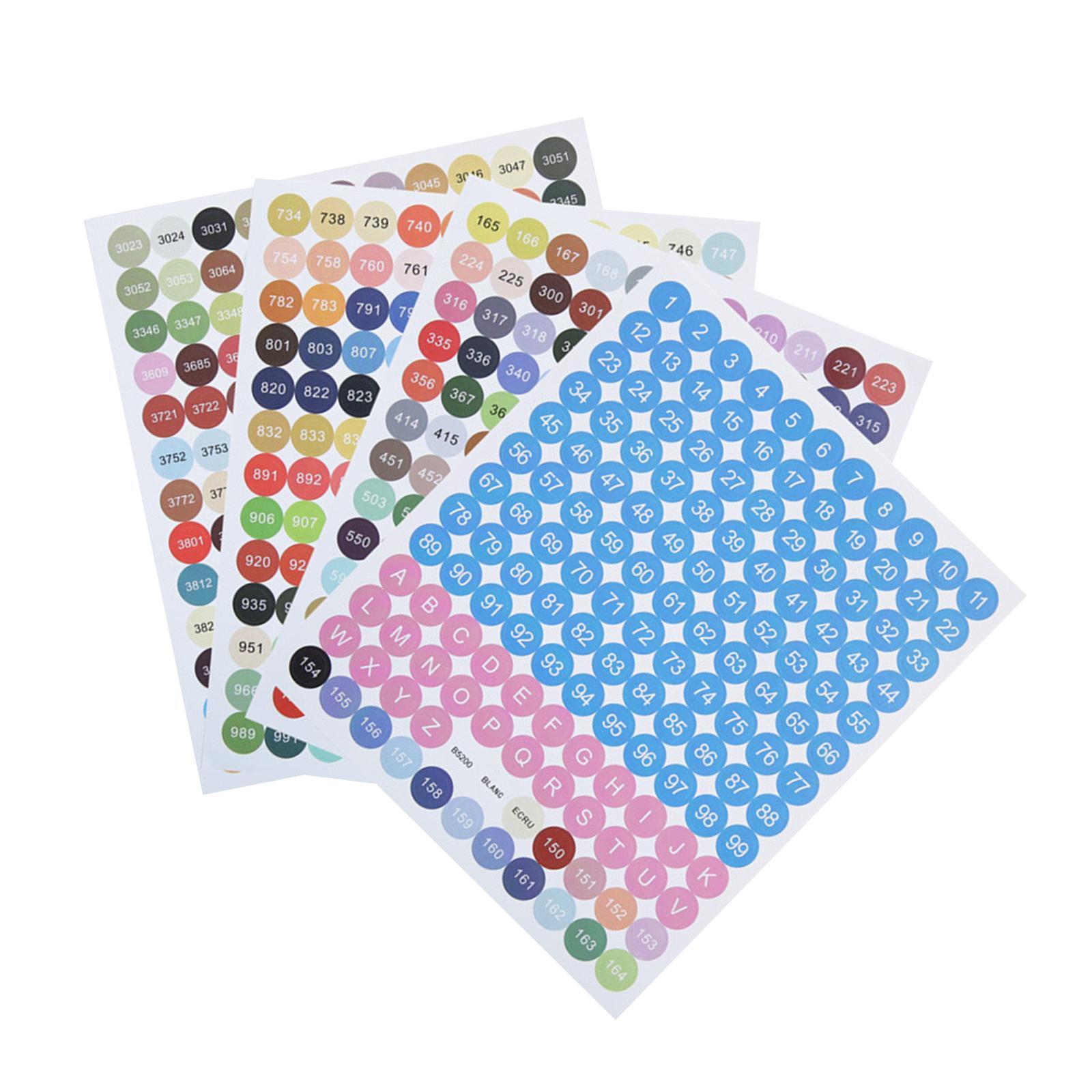 Number stickers colorful