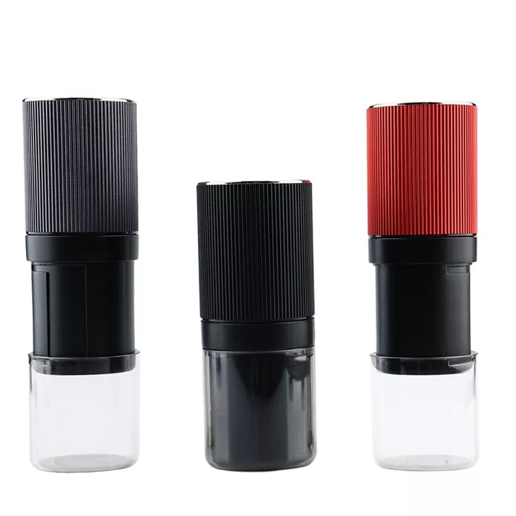 Máy xay cà phê điện cầm tay PRESSOCO Gen Z - Màu Xám / Đen / Đỏ | Dùng pin sạc USB - Lưỡi mạ TITAN -
